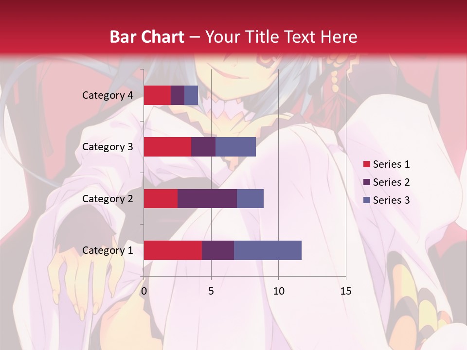 A Woman With Blue Hair Sitting On A Chair PowerPoint Template