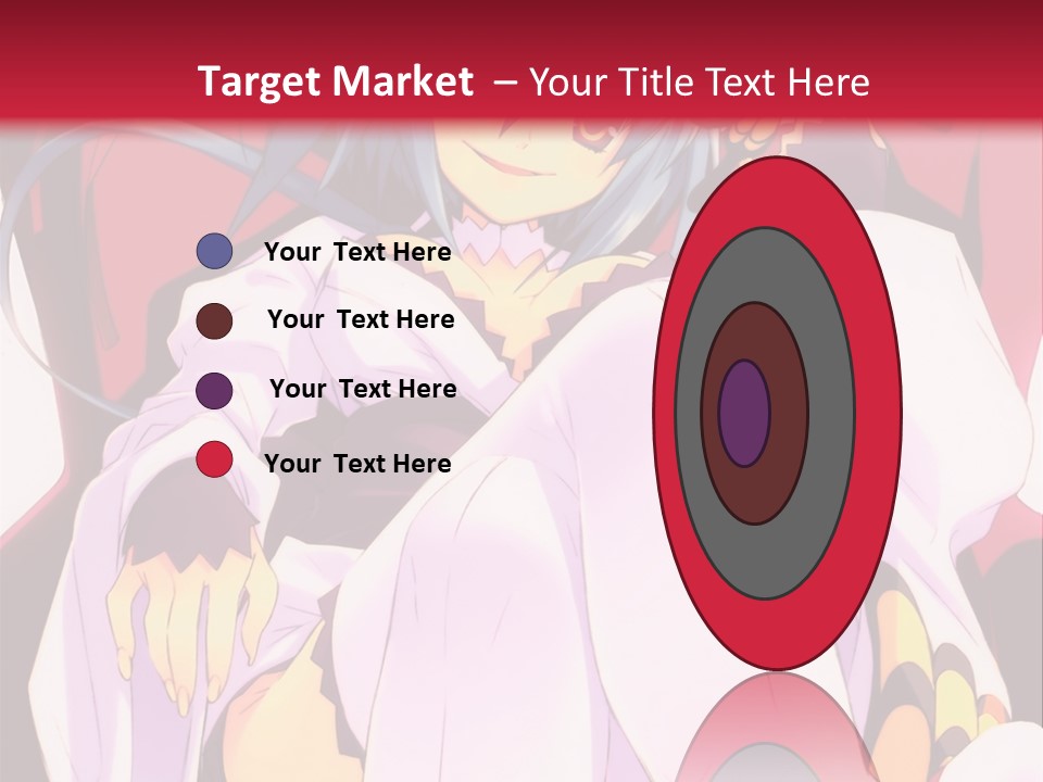 A Woman With Blue Hair Sitting On A Chair PowerPoint Template