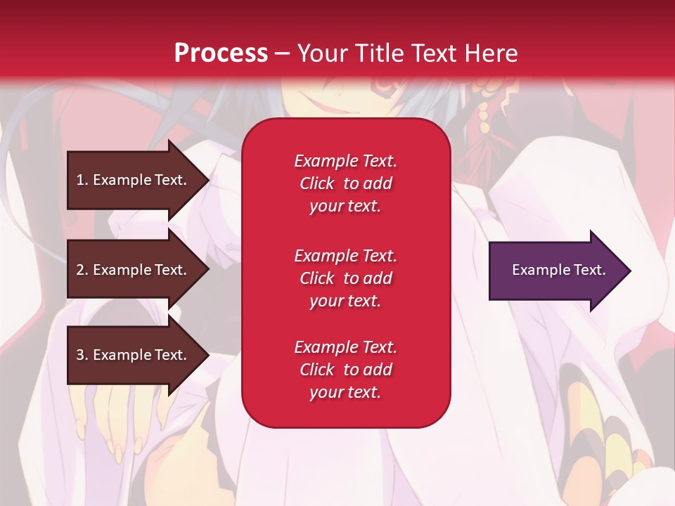 A Woman With Blue Hair Sitting On A Chair PowerPoint Template