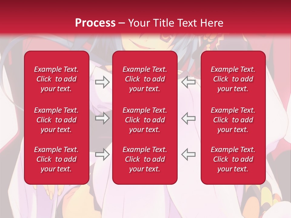 A Woman With Blue Hair Sitting On A Chair PowerPoint Template