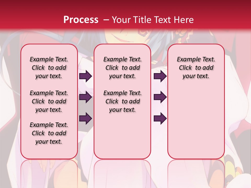 A Woman With Blue Hair Sitting On A Chair PowerPoint Template