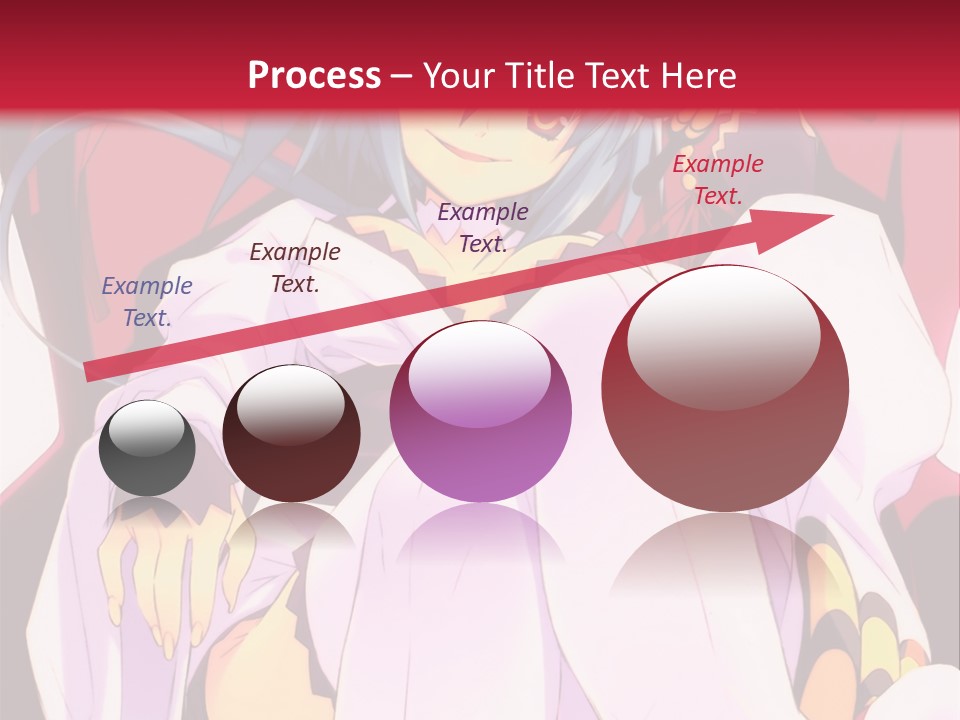 A Woman With Blue Hair Sitting On A Chair PowerPoint Template