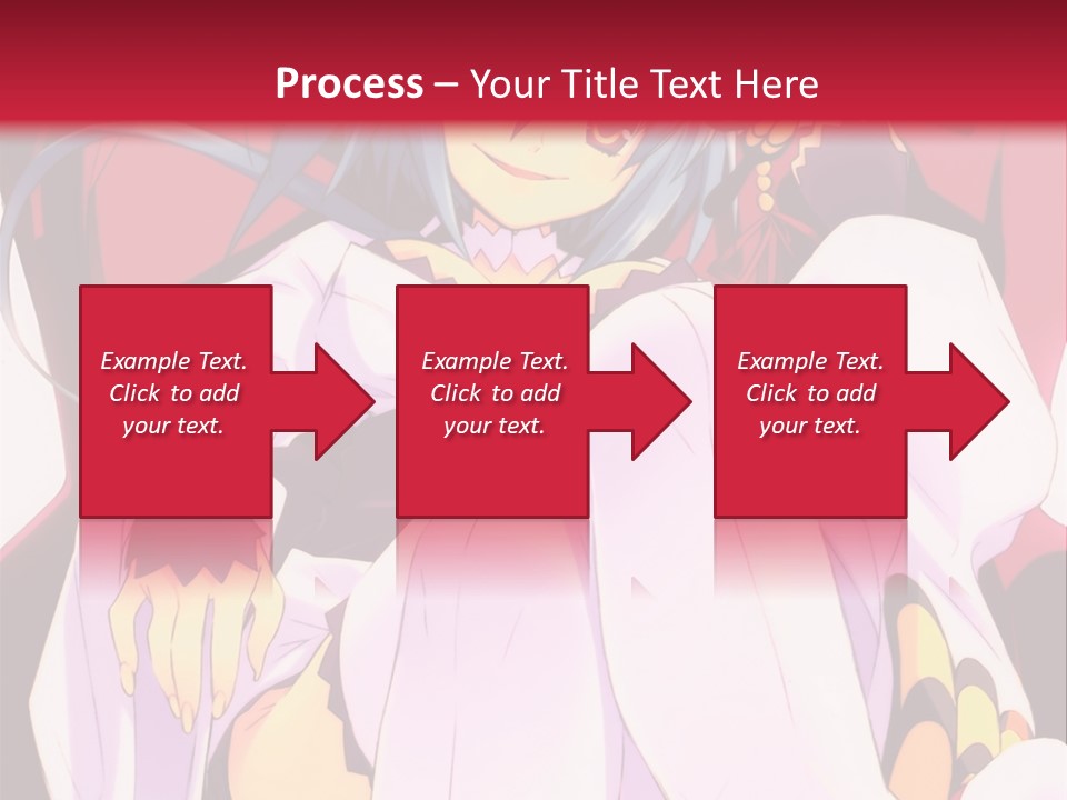 A Woman With Blue Hair Sitting On A Chair PowerPoint Template