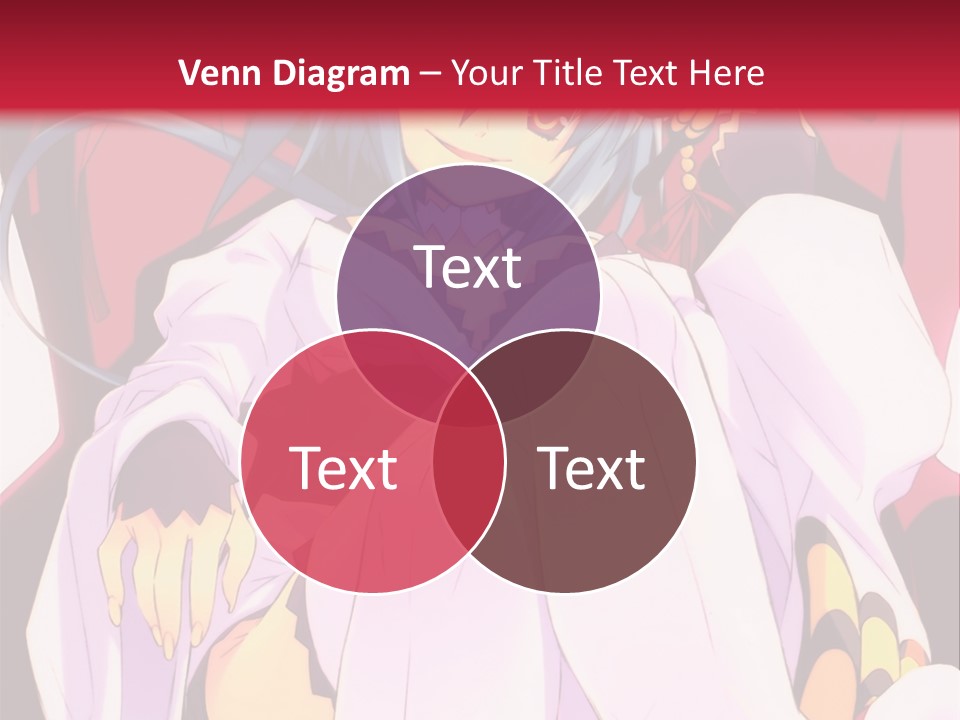 A Woman With Blue Hair Sitting On A Chair PowerPoint Template