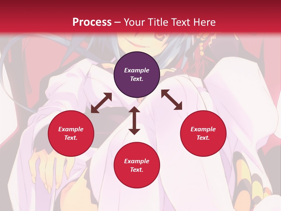 A Woman With Blue Hair Sitting On A Chair PowerPoint Template