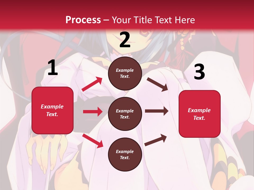 A Woman With Blue Hair Sitting On A Chair PowerPoint Template