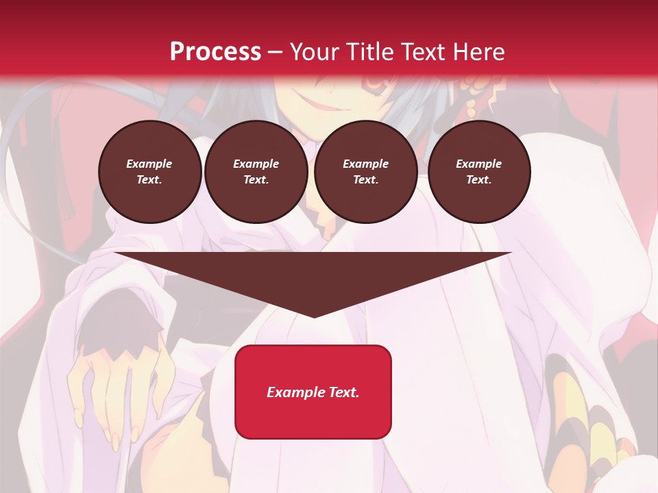 A Woman With Blue Hair Sitting On A Chair PowerPoint Template