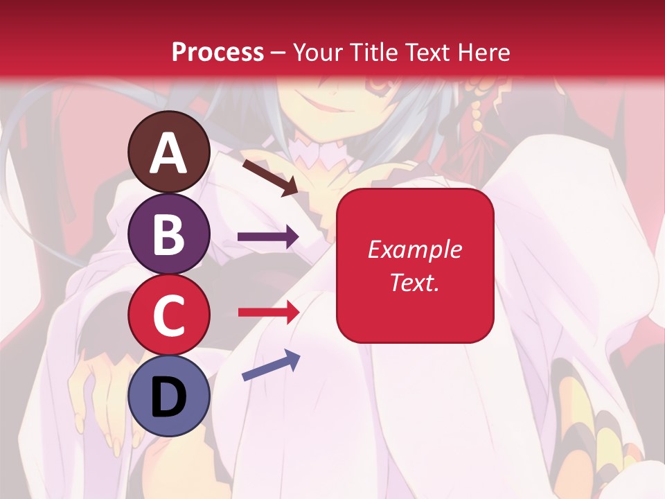 A Woman With Blue Hair Sitting On A Chair PowerPoint Template