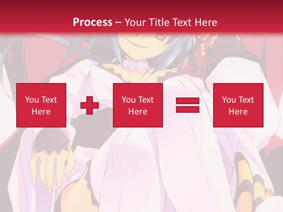 A Woman With Blue Hair Sitting On A Chair PowerPoint Template