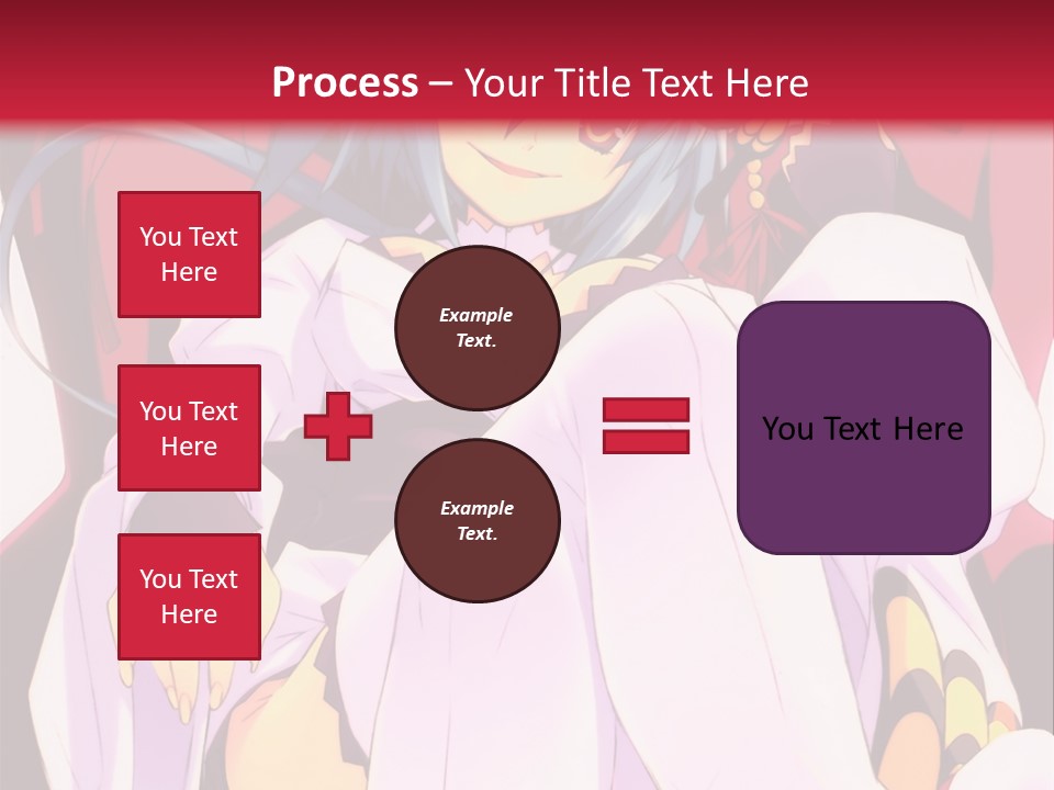 A Woman With Blue Hair Sitting On A Chair PowerPoint Template
