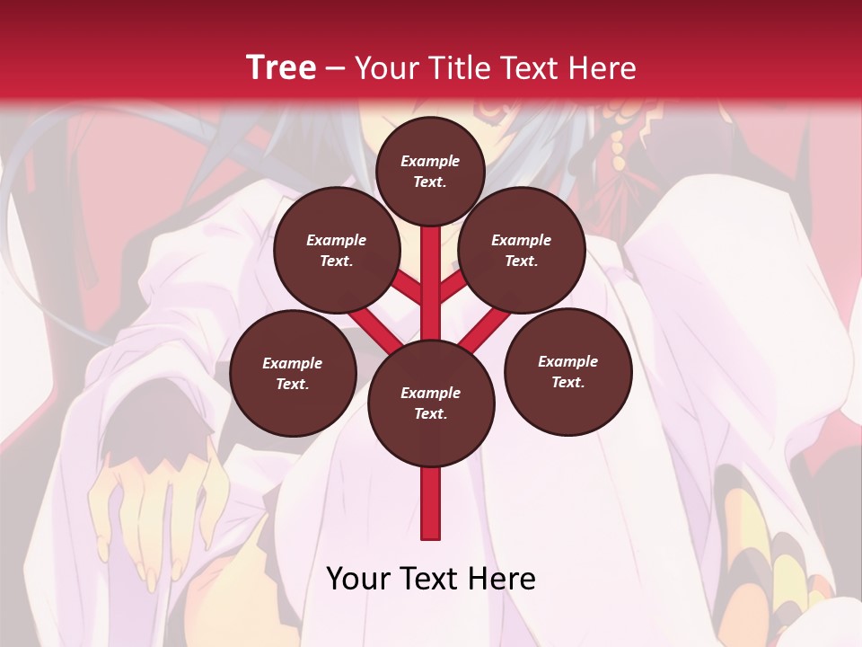 A Woman With Blue Hair Sitting On A Chair PowerPoint Template