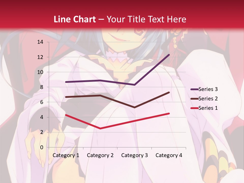 A Woman With Blue Hair Sitting On A Chair PowerPoint Template