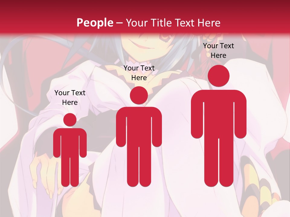 A Woman With Blue Hair Sitting On A Chair PowerPoint Template