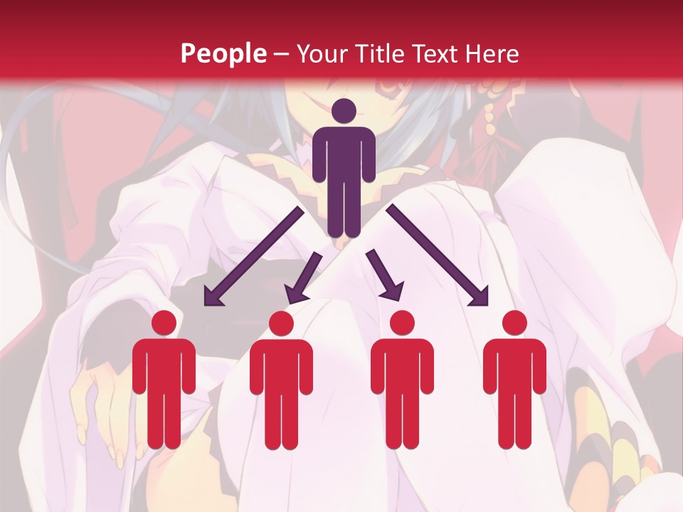 A Woman With Blue Hair Sitting On A Chair PowerPoint Template