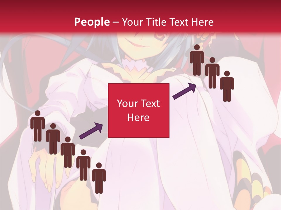 A Woman With Blue Hair Sitting On A Chair PowerPoint Template