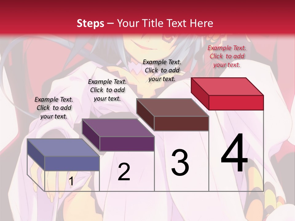 A Woman With Blue Hair Sitting On A Chair PowerPoint Template