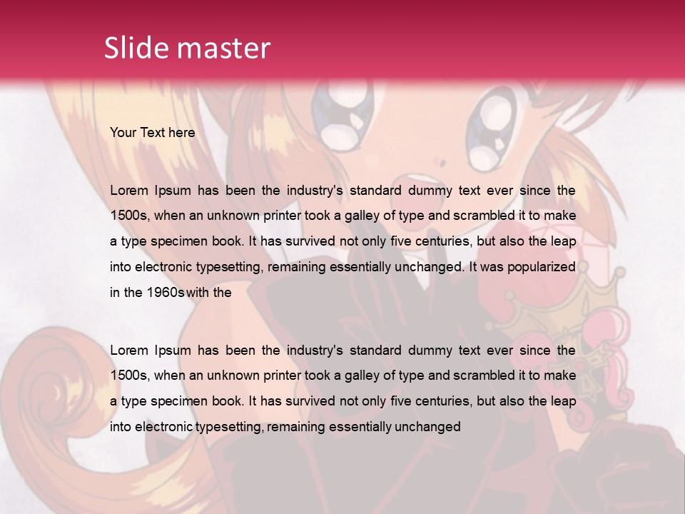 A Woman In A Pink Dress Holding A Rose PowerPoint Template