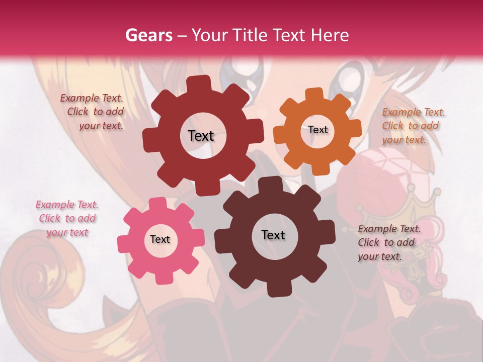 A Woman In A Pink Dress Holding A Rose PowerPoint Template