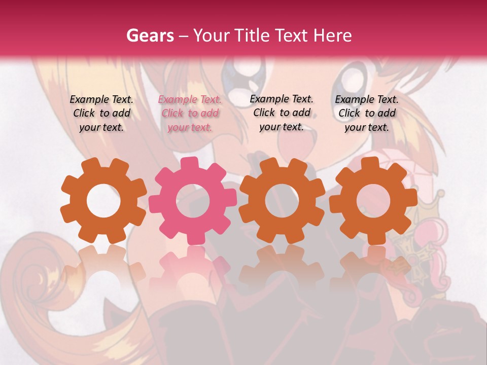 A Woman In A Pink Dress Holding A Rose PowerPoint Template