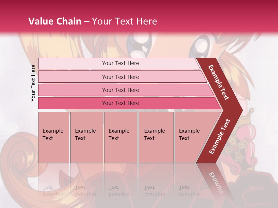 A Woman In A Pink Dress Holding A Rose PowerPoint Template