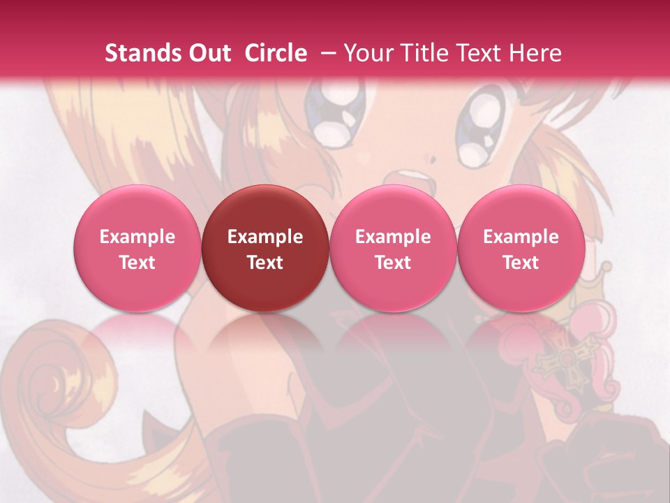 A Woman In A Pink Dress Holding A Rose PowerPoint Template