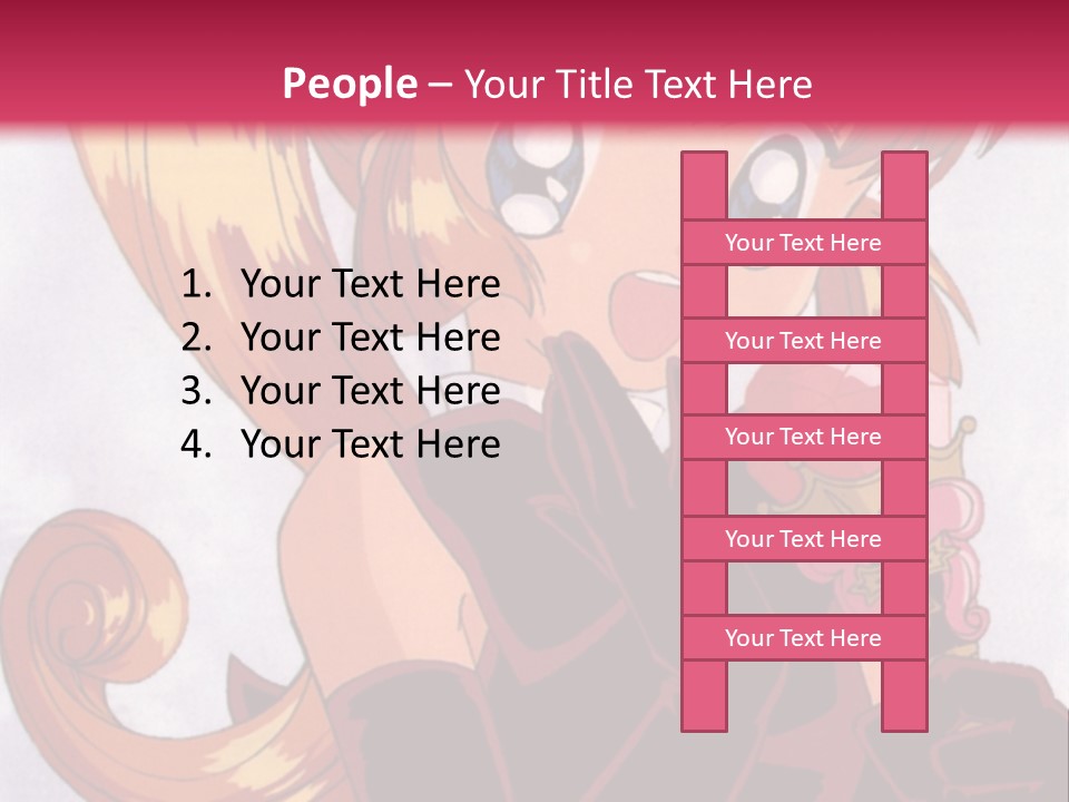 A Woman In A Pink Dress Holding A Rose PowerPoint Template