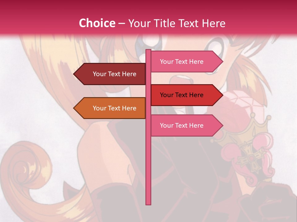 A Woman In A Pink Dress Holding A Rose PowerPoint Template