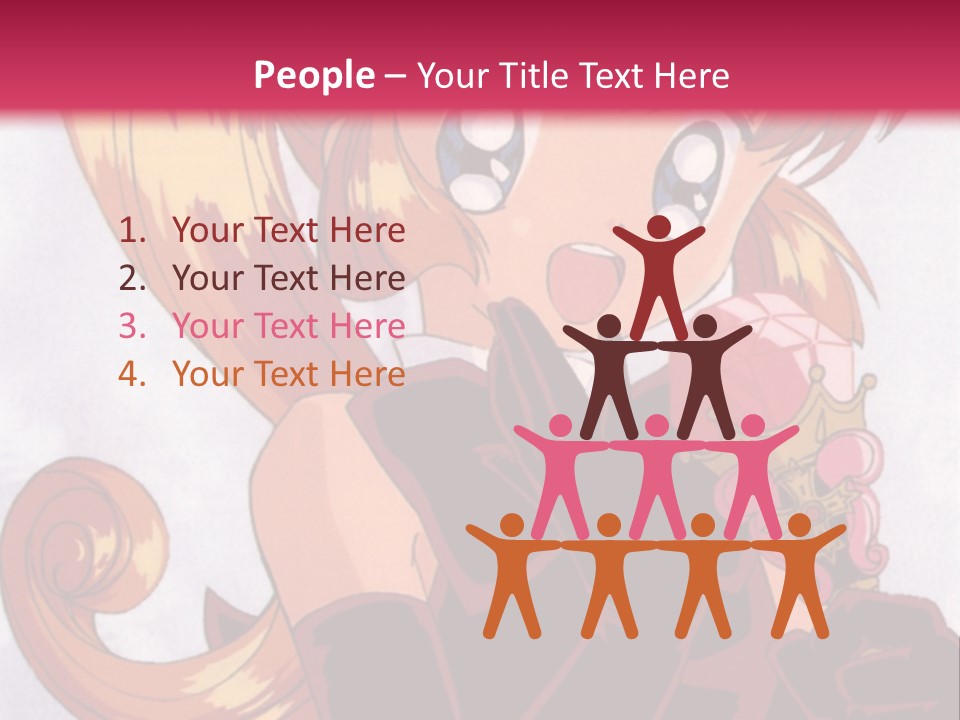 A Woman In A Pink Dress Holding A Rose PowerPoint Template