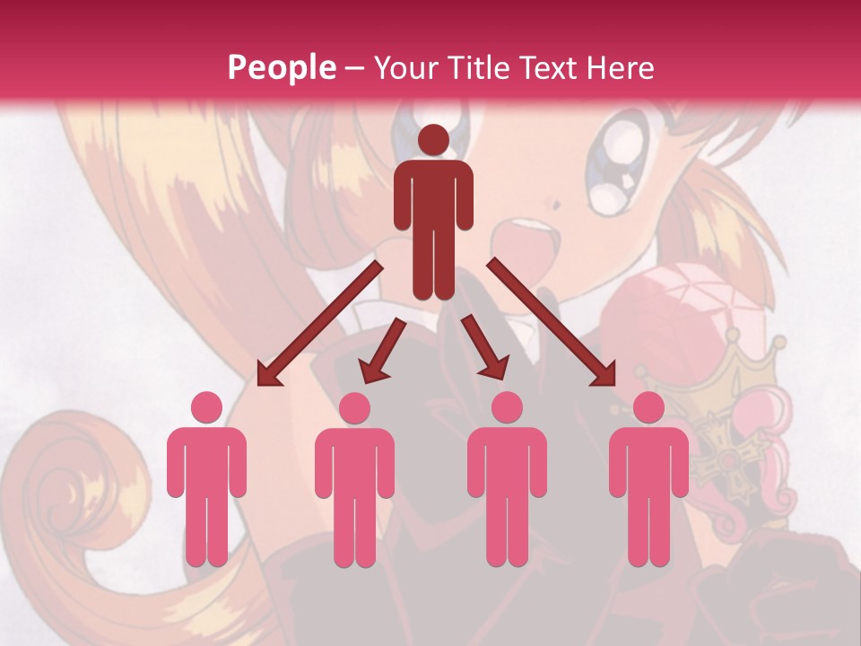 A Woman In A Pink Dress Holding A Rose PowerPoint Template