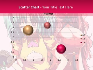 Two Anime Girls Standing Next To Each Other PowerPoint Template