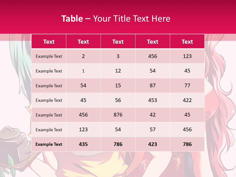 Two Anime Girls Standing Next To Each Other PowerPoint Template