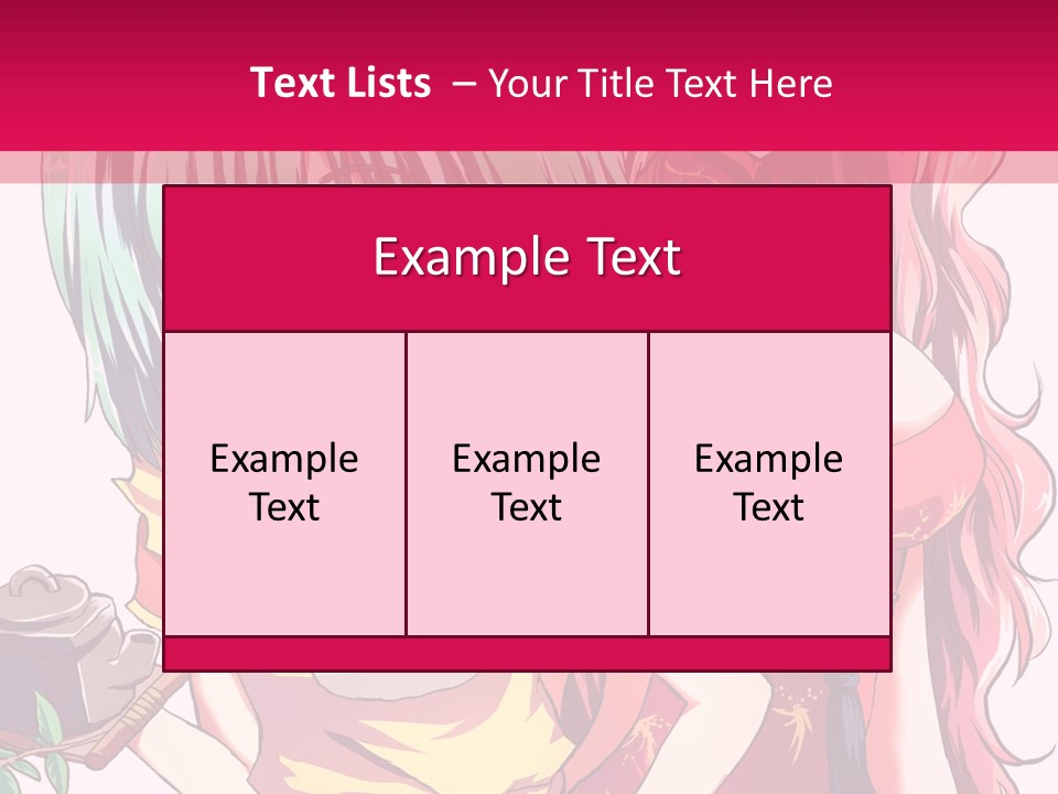 Two Anime Girls Standing Next To Each Other PowerPoint Template