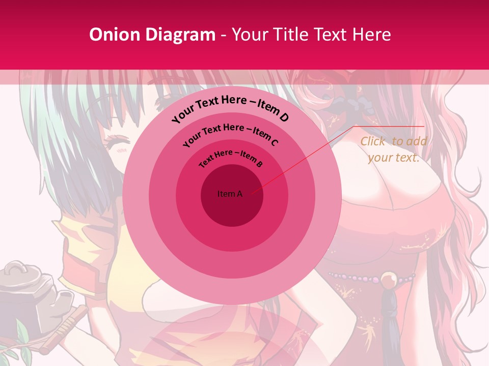 Two Anime Girls Standing Next To Each Other PowerPoint Template