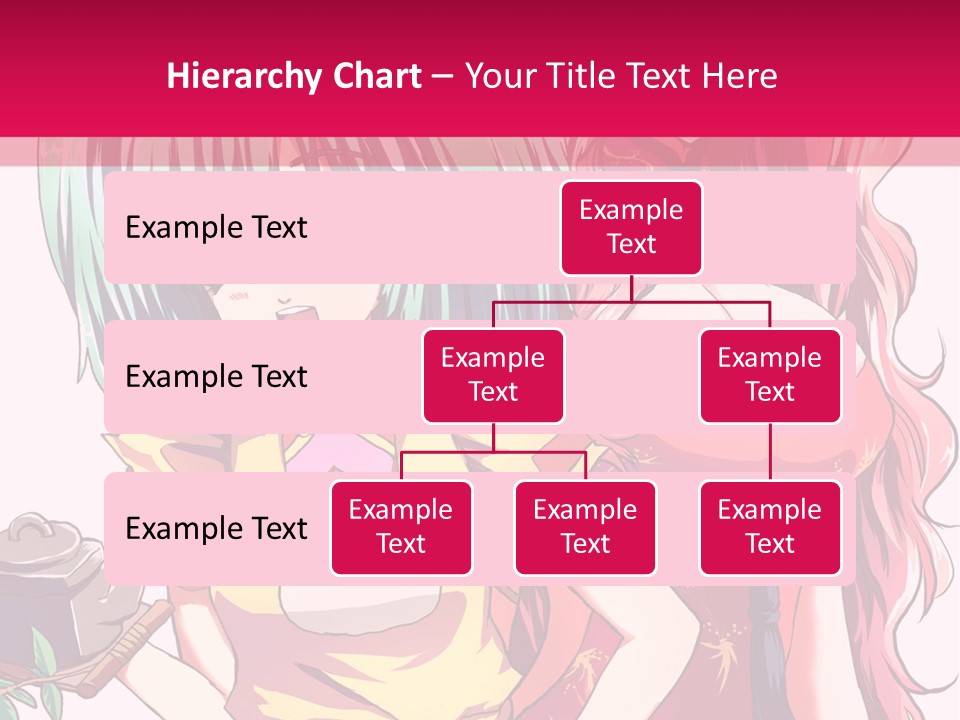 Two Anime Girls Standing Next To Each Other PowerPoint Template