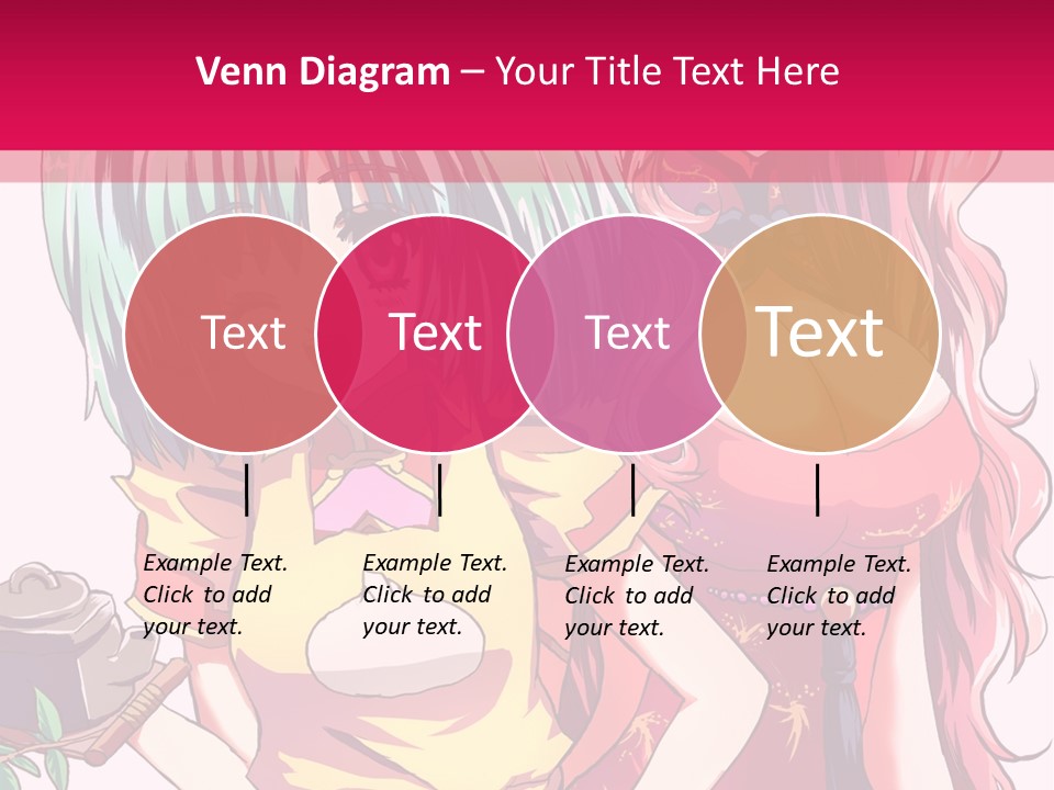 Two Anime Girls Standing Next To Each Other PowerPoint Template