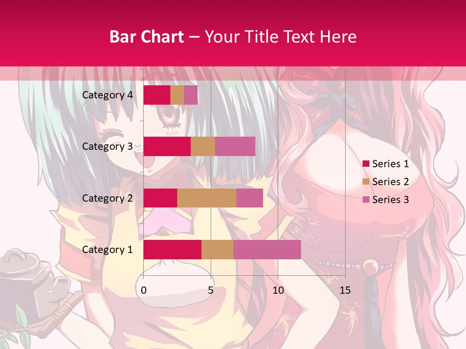 Two Anime Girls Standing Next To Each Other PowerPoint Template
