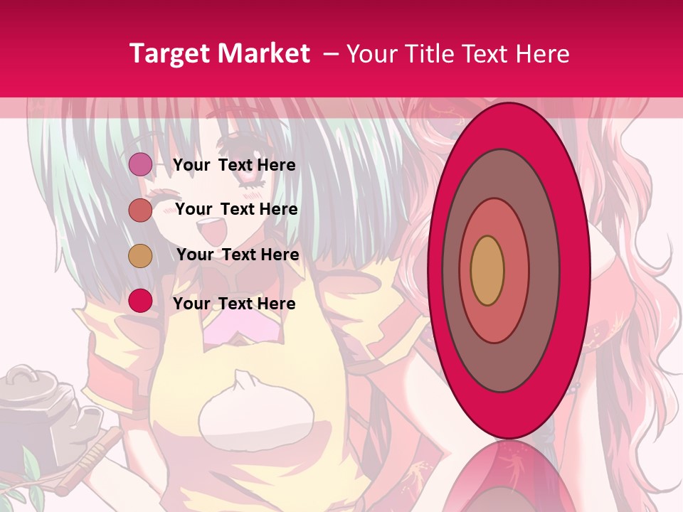 Two Anime Girls Standing Next To Each Other PowerPoint Template