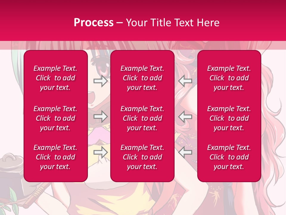 Two Anime Girls Standing Next To Each Other PowerPoint Template