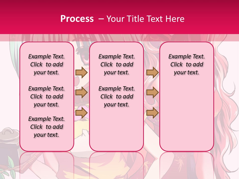 Two Anime Girls Standing Next To Each Other PowerPoint Template