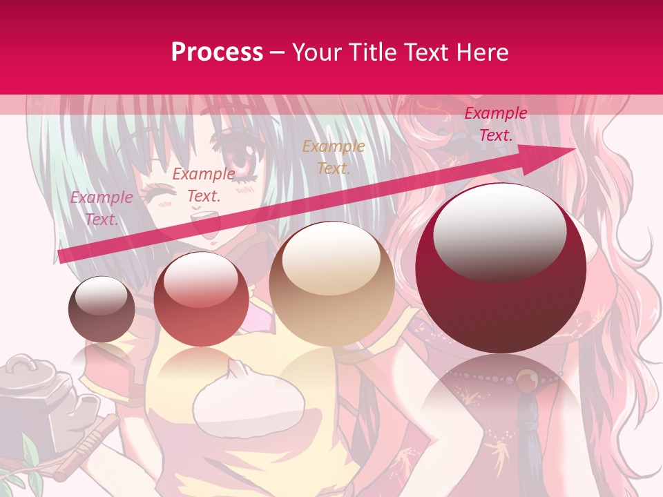 Two Anime Girls Standing Next To Each Other PowerPoint Template