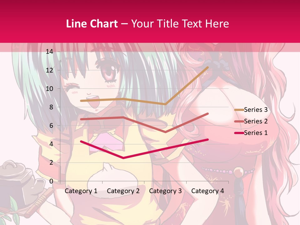 Two Anime Girls Standing Next To Each Other PowerPoint Template