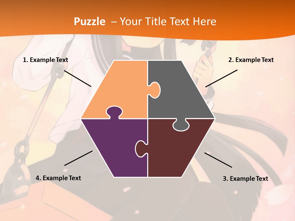 A Girl Sitting On A Swing With A Sword In Her Hand PowerPoint Template