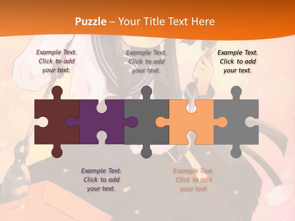 A Girl Sitting On A Swing With A Sword In Her Hand PowerPoint Template