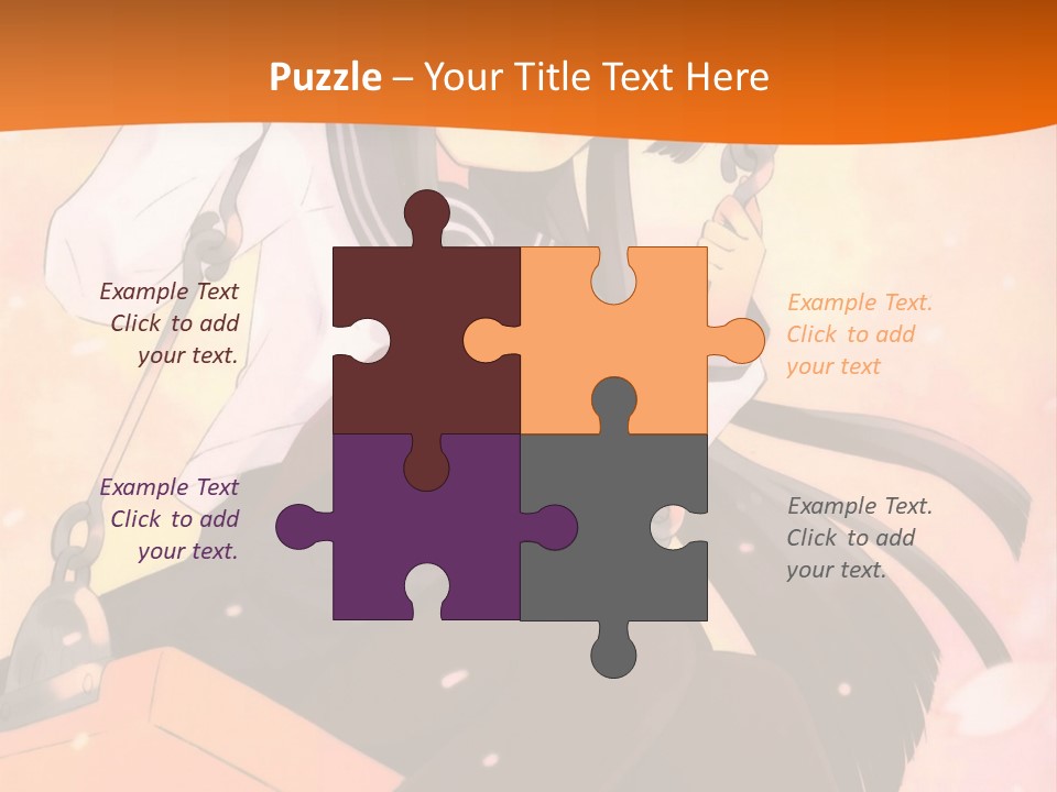 A Girl Sitting On A Swing With A Sword In Her Hand PowerPoint Template