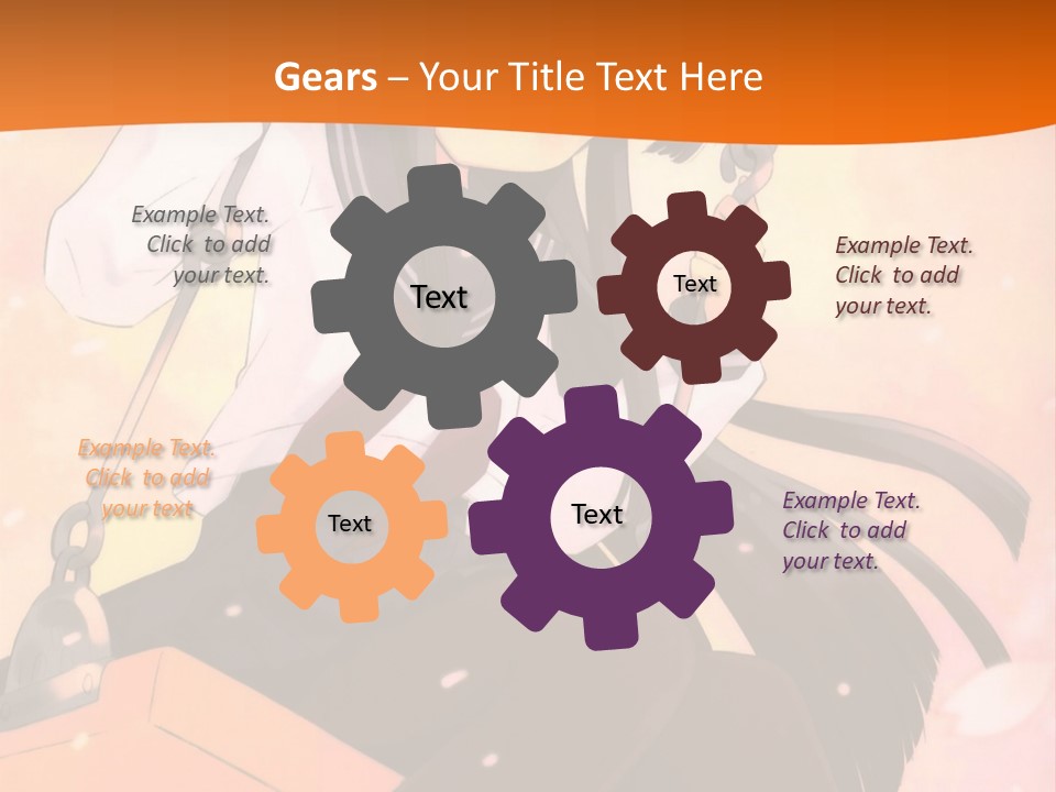 A Girl Sitting On A Swing With A Sword In Her Hand PowerPoint Template