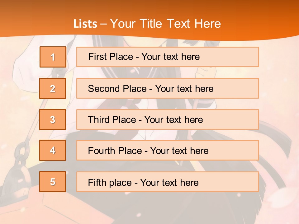 A Girl Sitting On A Swing With A Sword In Her Hand PowerPoint Template