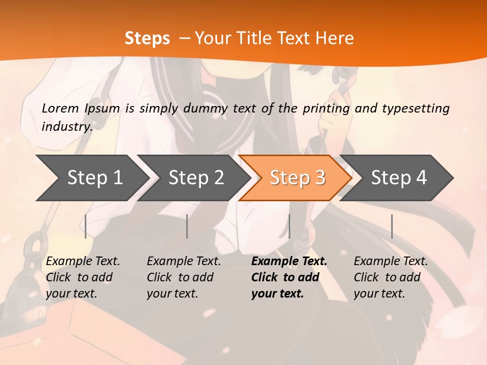 A Girl Sitting On A Swing With A Sword In Her Hand PowerPoint Template