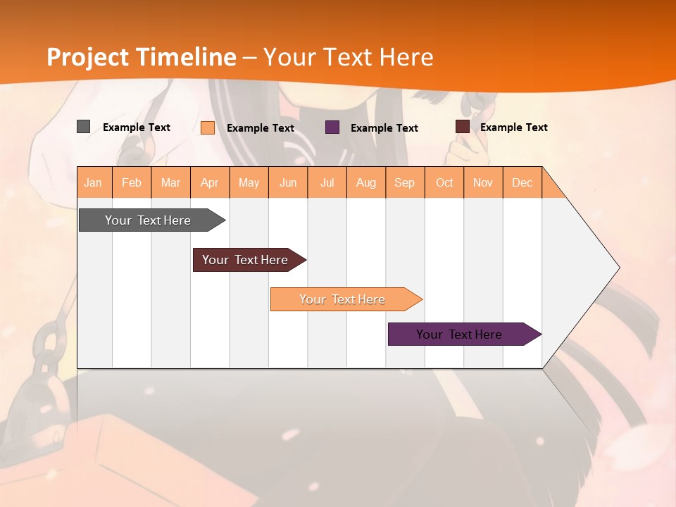 A Girl Sitting On A Swing With A Sword In Her Hand PowerPoint Template