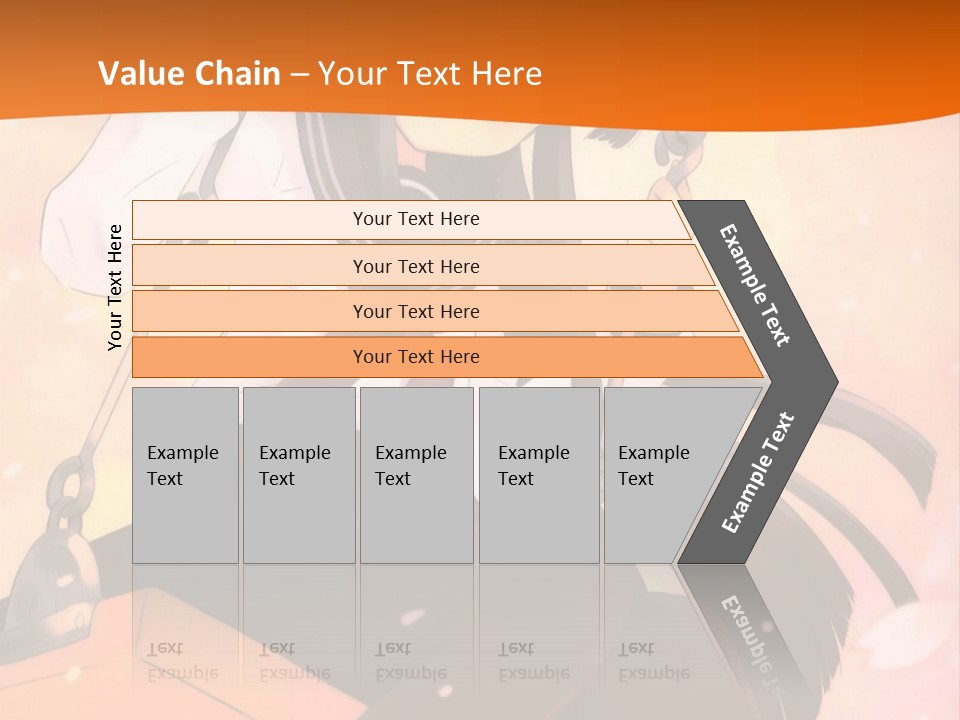 A Girl Sitting On A Swing With A Sword In Her Hand PowerPoint Template