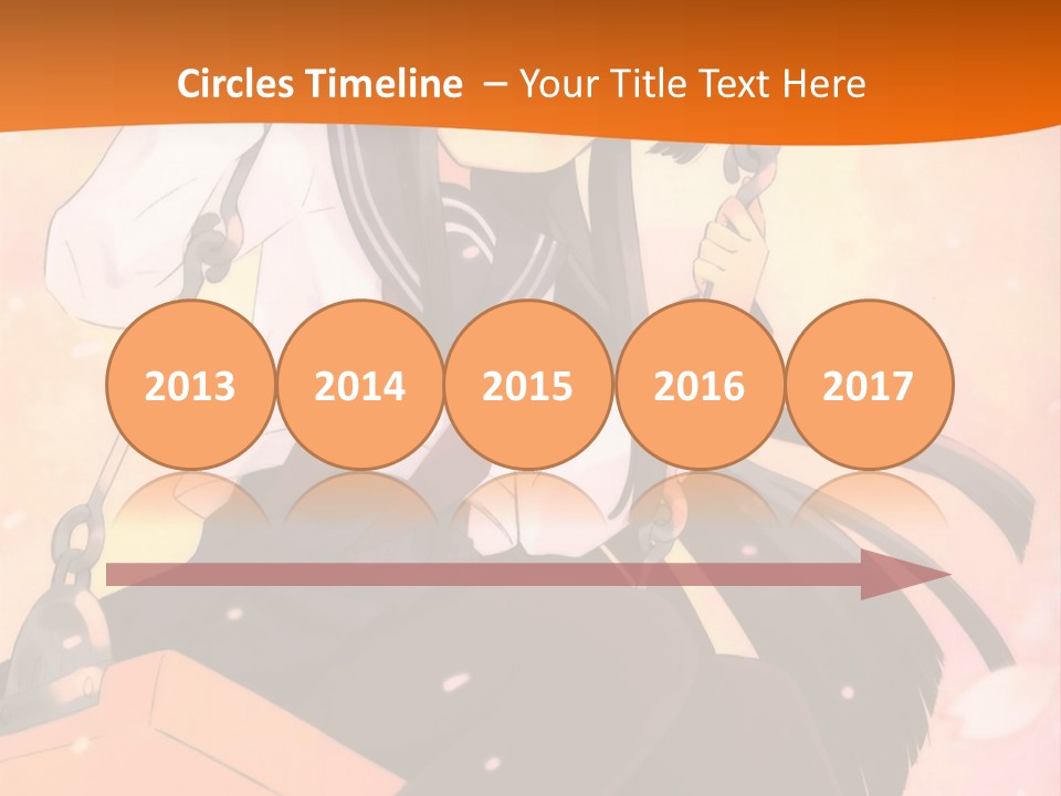 A Girl Sitting On A Swing With A Sword In Her Hand PowerPoint Template